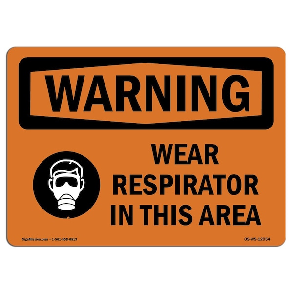 OSHA, OSHA-PPE-Respirator-Sign-OWE-6570_1000, 24in X 18in Rigid Plastic, 24" W, 18" H, Landscape